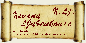 Nevena LJubenković vizit kartica